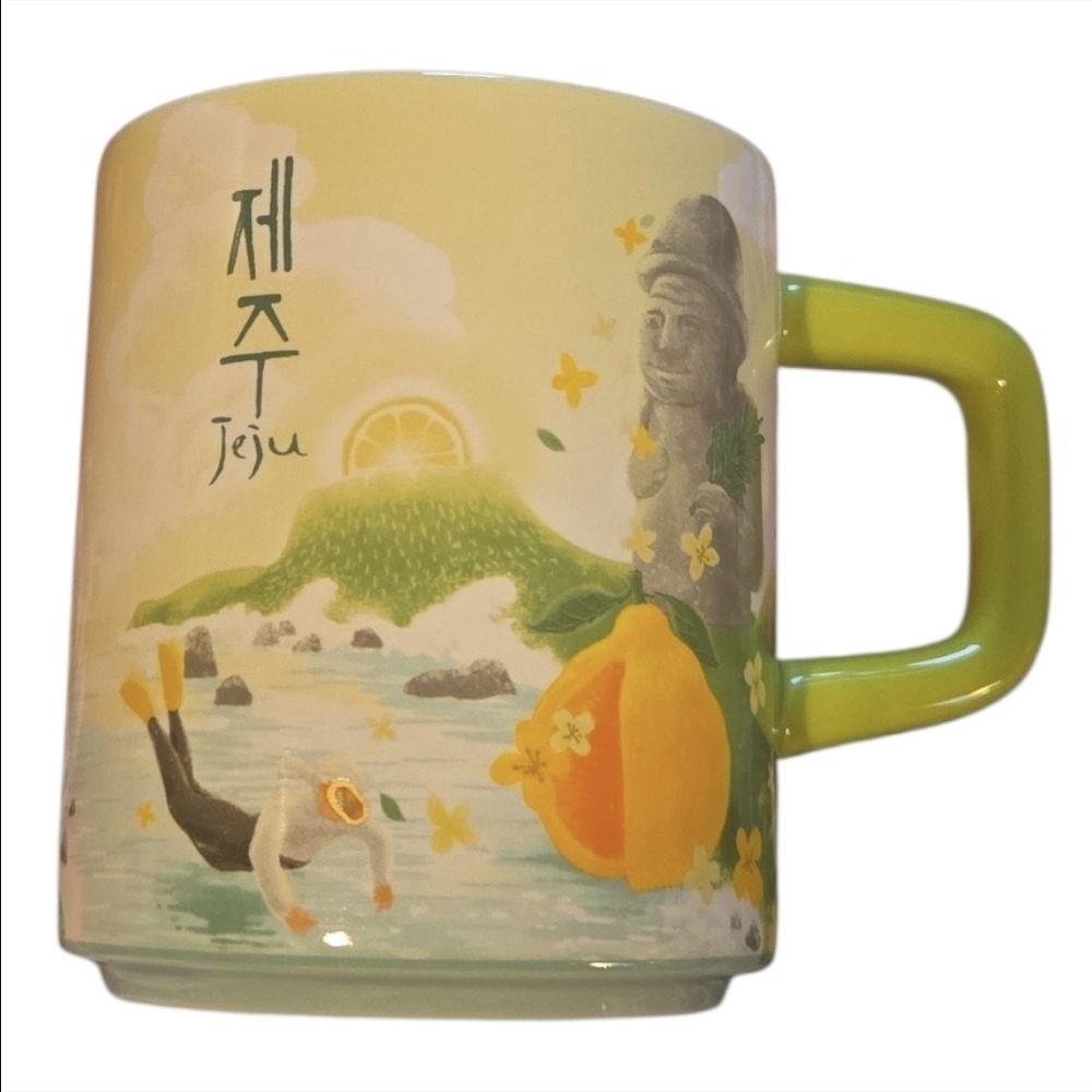 Starbucks Korea Jeju Island City Tour Ceramic Collector Mug 12oz EUC